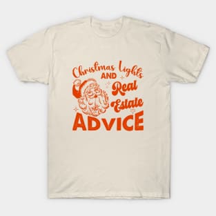 Funny Real Estate Agent Christmas Light Real Estate Advice T-Shirt